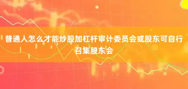 普通人怎么才能炒股加杠杆审计委员会或股东可自行召集股东会